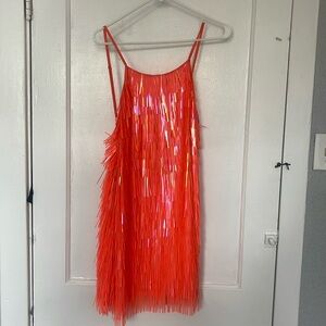 ASOS Dress, Orange Fringe